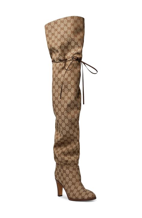 gucci over the knee boots size 9|gucci print thigh high boots.